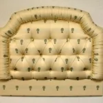 buttoned ruched border headboard topline furniture style finish 500